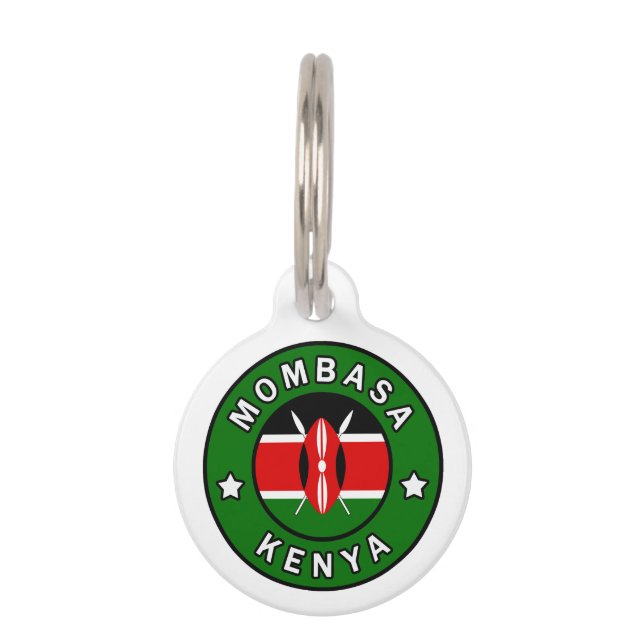 Mombasa Kenya Huisdierpenning (Voorkant)