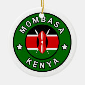 Mombasa Kenya Keramisch Ornament (Voorkant)