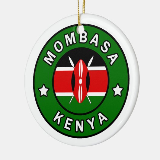 Mombasa Kenya Keramisch Ornament (Links)