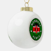 Mombasa Kenya Keramische Bal Ornament (Links)