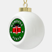 Mombasa Kenya Keramische Bal Ornament (Rechts)