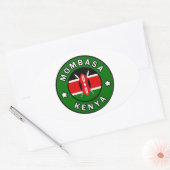 Mombasa Kenya Ovale Sticker (Envelop)