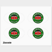 Mombasa Kenya Ovale Sticker (Vel)