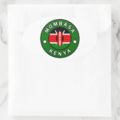 Mombasa Kenya Ovale Sticker (Tas)
