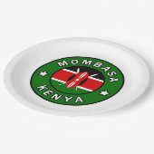 Mombasa Kenya Papieren Bordje (Gekanteld)