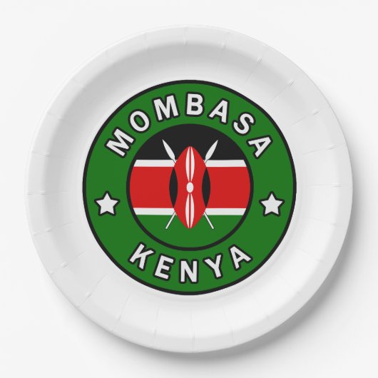 Mombasa Kenya Papieren Bordje (Voorkant)