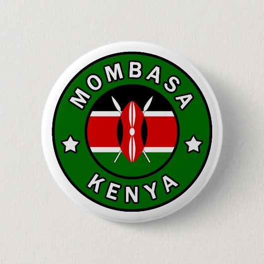 Mombasa Kenya Ronde Button 5,7 Cm (Voorkant)