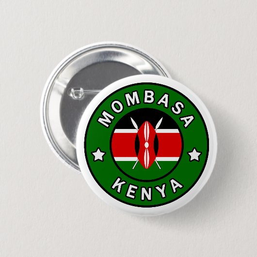 Mombasa Kenya Ronde Button 5,7 Cm (Voorkant /achterkant)