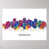 Mombasa Kenya Skyline Poster (Voorkant)