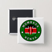 Mombasa Kenya Vierkante Button 5,1 Cm (Voorkant /achterkant)