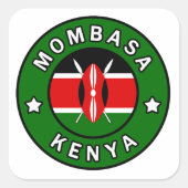 Mombasa Kenya Vierkante Sticker (Voorkant)