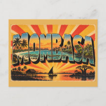 Mombasa Kustrif Palm Vintage Reis Kunst