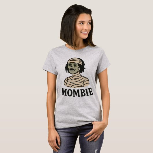 MOMBIE - Grappig Halloween-ontwerp voor vermoeide  T-shirt (Voorkant volledig)