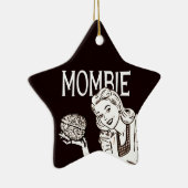 Mombie Retro Zombie Keramisch Ornament (Rechts)