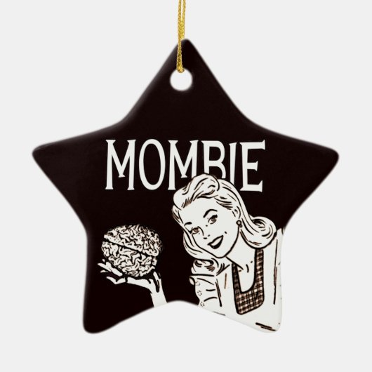 Mombie Retro Zombie Keramisch Ornament (Voorkant)