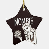 Mombie Retro Zombie Keramisch Ornament (Links)