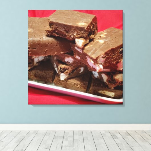 momcherrymarshmallowfudge canvas afdruk (Insitu (Houten vloer))