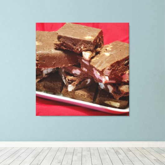 momcherrymarshmallowfudge canvas afdruk (Insitu (Houten vloer))