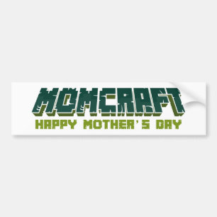 Momcraft Happy Mother Day Funny Gamer Mom Bumpersticker
