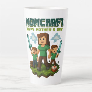 Momcraft Happy Mother Day Funny Gamer Mom Latte Mok