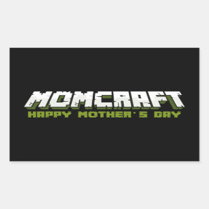 Momcraft Happy Mother Day Funny Gamer Mom Rechthoekige Sticker