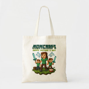 Momcraft Happy Mother Day Funny Gamer Mom Tote Bag