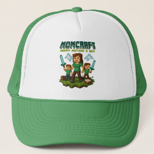 Momcraft Happy Mother Day Funny Gamer Mom Trucker Pet