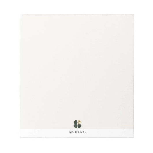 Moment Gilded Clover Luxe Minimalist Notepad Notitieblok (Voorkant)