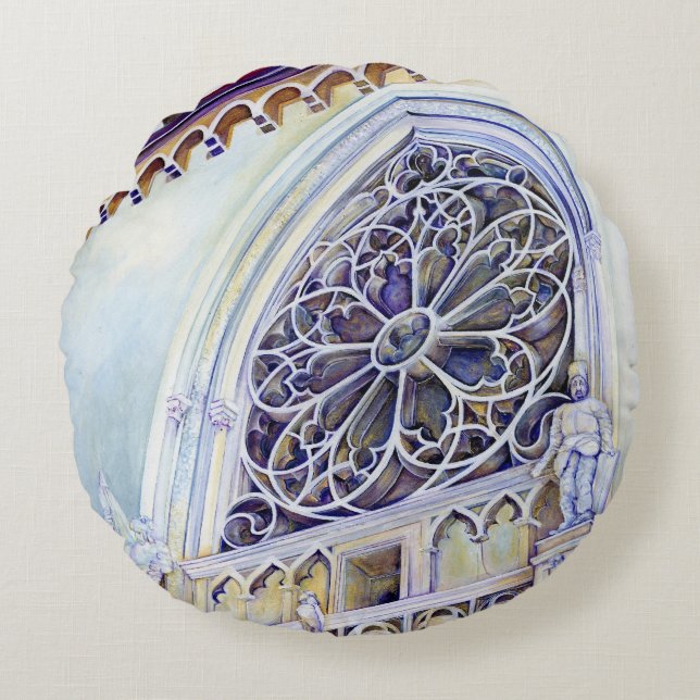 Moment in Boedapest Rond Kussen (Voorkant)