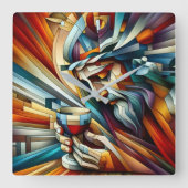 Moment van pijn vierkante klok (Voorkant)