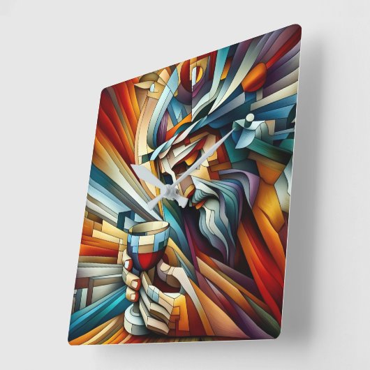 Moment van pijn vierkante klok (Hoek)