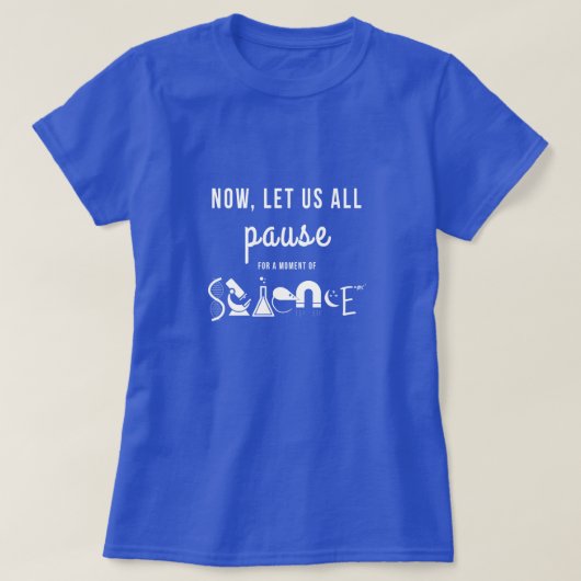 Moment van Science Blue T-Shirt (Design voorkant)