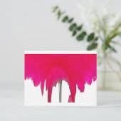 Moment vastgelegd: een rode rozenblaadje elegantie briefkaart (Staand voorkant)