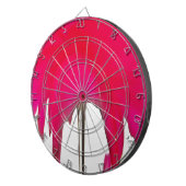 Moment vastgelegd: een rode rozenblaadje elegantie dartbord (Voorkant Rechts)