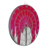 Moment vastgelegd: een rode rozenblaadje elegantie dartbord (Voorkant Links)