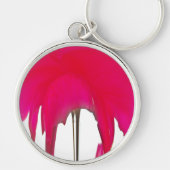 Moment vastgelegd: een rode rozenblaadje elegantie sleutelhanger (Voorkant)