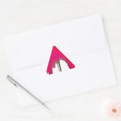 Moment vastgelegd: een rode rozenblaadje elegantie sticker (Envelop)