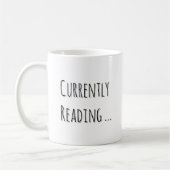 Momenteel aan het lezen… Minimalistische Boekliefh Koffiemok (Links)