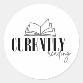 Momenteel aan het lezen ronde sticker
