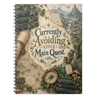 Momenteel de hoofdquest vermijdend Fantasy Notitie Notitieboek