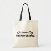 Momenteel Introverting Funny Canvas tas (Voorkant)