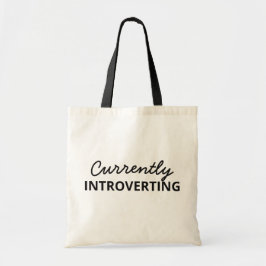Momenteel Introverting Funny Canvas tas