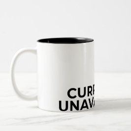 Momenteel Niet Beschikbaar Grappig Minimalistisch  Tweekleurige Koffiemok