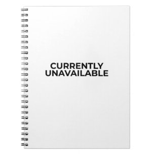Momenteel niet beschikbaar Minimalistische grappig Notitieboek