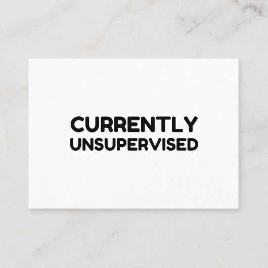 Momenteel niet onder toezicht visitekaartje (Voorkant)