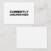 Momenteel niet onder toezicht visitekaartje (Voorkant / Achterkant)