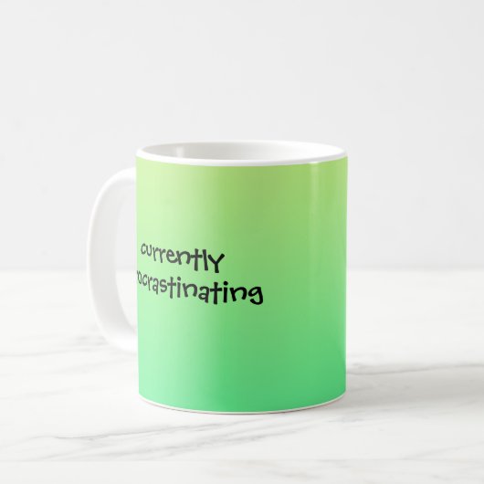 Momenteel uitstellen - Funny Mug Koffiemok (Voorkant links)