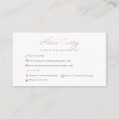 Momenten Creëer fotografie Visitekaartje (Achterkant)