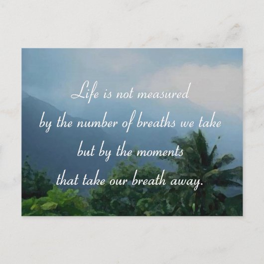 Momenten die onze adem wegnemen briefkaart (Voorkant)