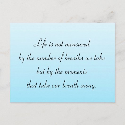 Momenten die onze adem wegnemen briefkaart (Voorkant)